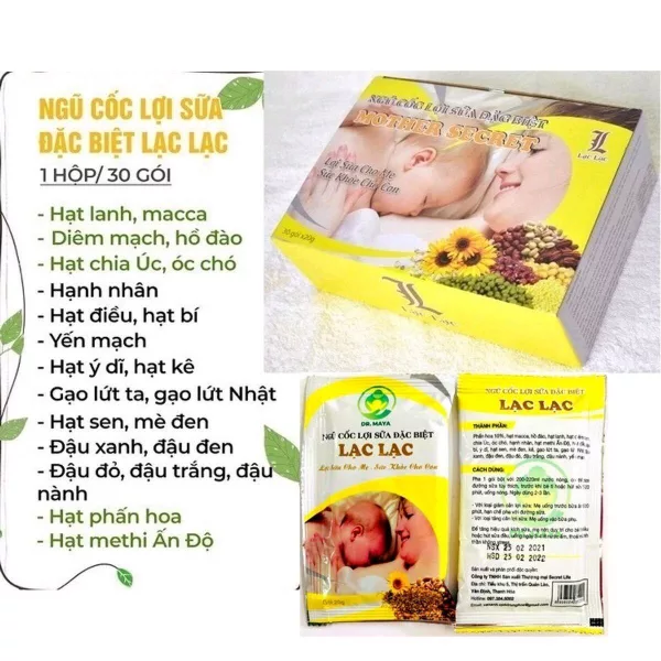 Ngũ cốc lợi sữa Lạc Lạc 600g